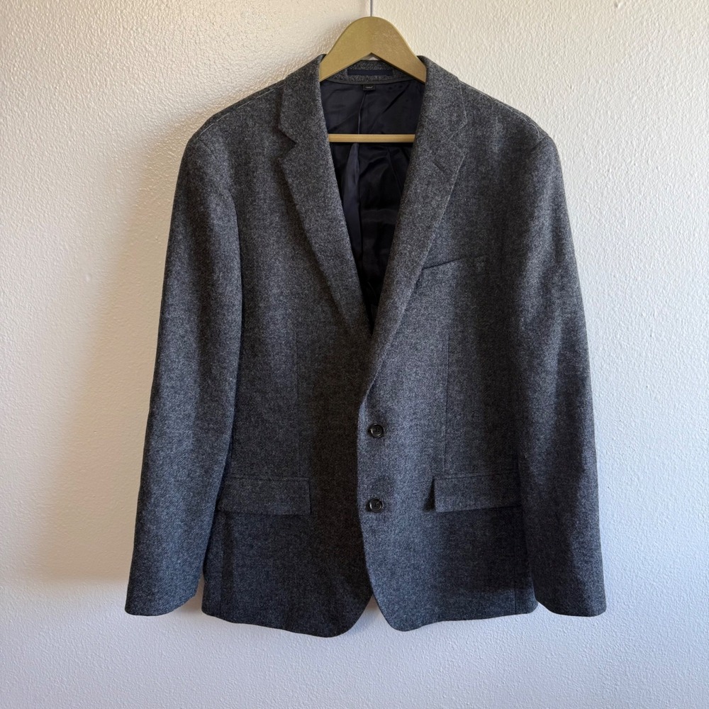 NEW J. Crew Mens 42R Ludlow Moon Cloth Gray Wool Blazer Suede Elbow Patch Formal